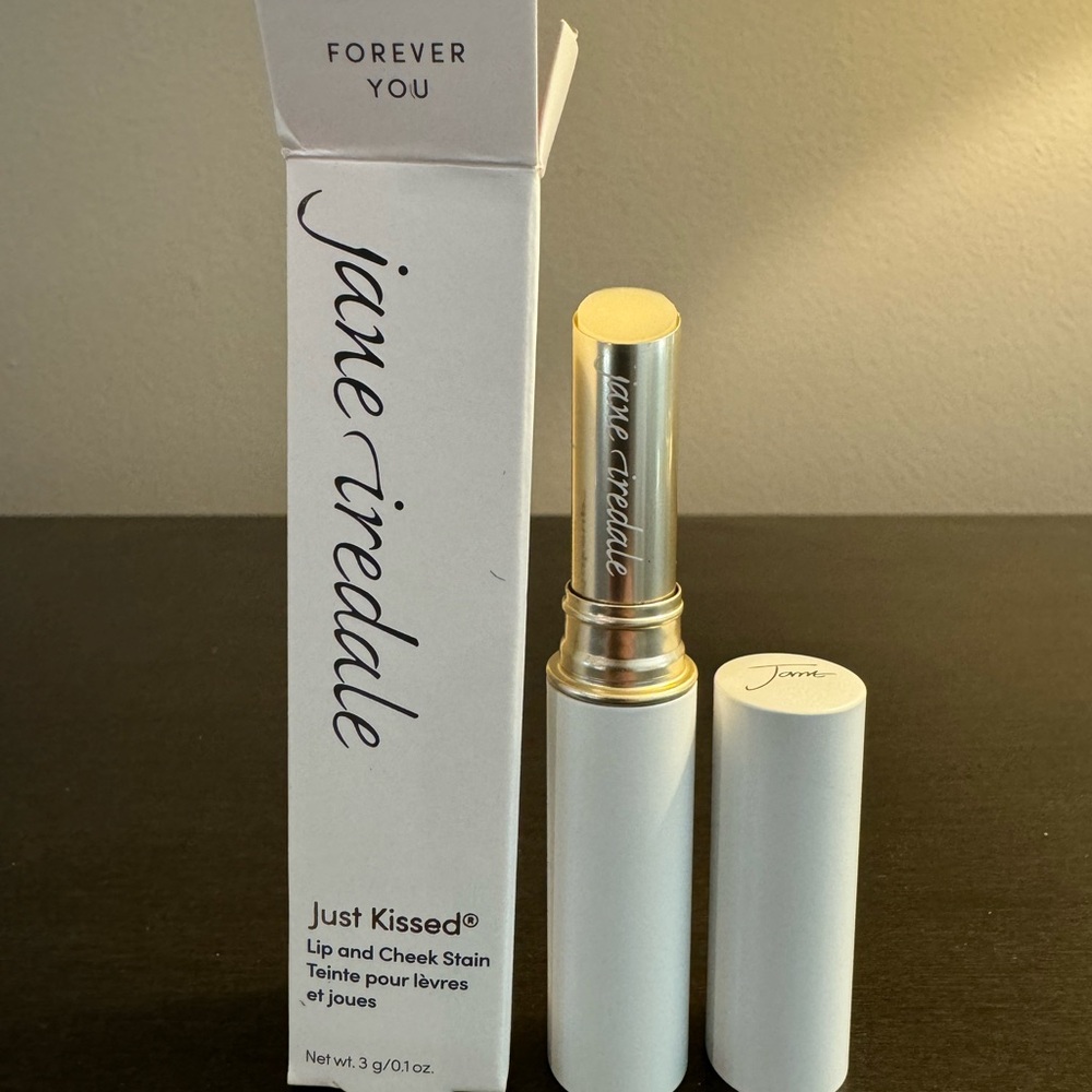 Jane Iredale Just Kissed Lip and Cheek Stain Forever You .1 oz 3 g Full Size NIB